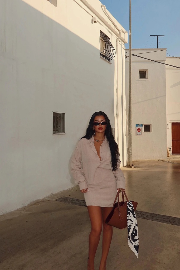 Beige Skirt Suit
