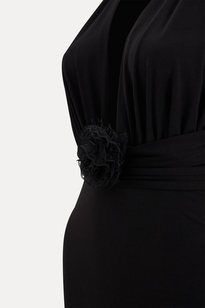 Black Rose Detail Dress