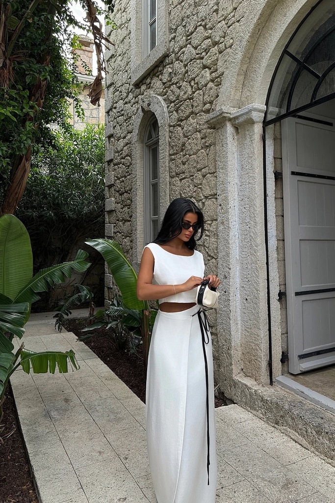 White Madora Linen Suit