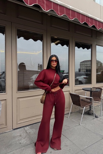 [ATE-1969-XSSM222] Burgundy Trousers Suit