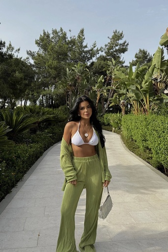 [ATE-1146-SML222] Oil Green Wilma Suit
